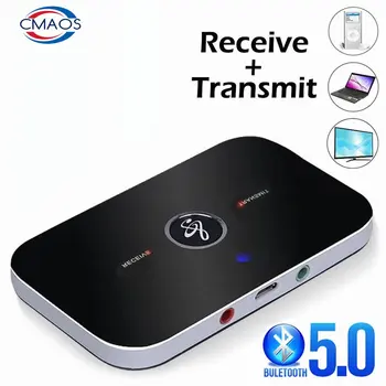  Bluetooth 5.0 Transmissor de Áudio do Receptor de 3,5 mm para RCA AUX Jack Estéreo de Música sem Fio Adaptador Dongle Para PC TV Fone de ouvido alto-Falante de Carro