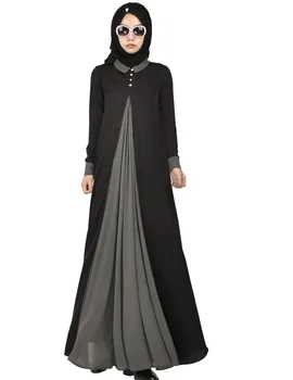  2018 Nova Chegada Islâmica Muçulmana vestido longo para as Mulheres Malásia abayas em Dubai turco senhoras roupa de alta qualidade vestido longo KJ