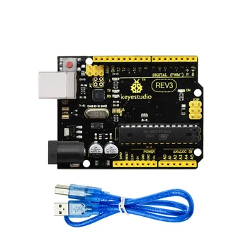  Keyestudio REV3 ATmega328P Conselho de Desenvolvimento +Cabo USB Para o Arduino UNOR3