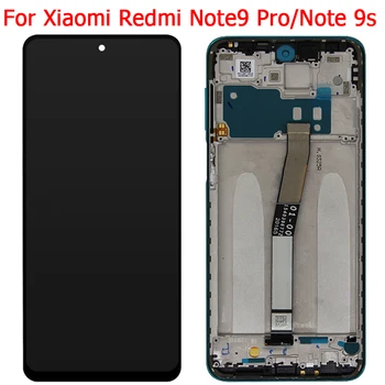  Novo 10 da Tela de Toque Para Xiaomi Redmi Nota 9s LCD Com Moldura Redmi Nota 9 Pro Visor do Painel de Toque Digitador da Tela de Montagem de Peças