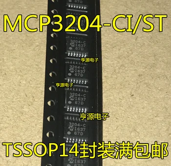  Frete grátis MCP3204-CI/ST TSSOP14 MCP3204T-CI/ST 3204-C 10PCS/LOT