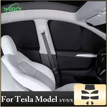  WEDOI Novo Carro de Privacidade pára-Sol Para o Tesla Model 3/Y/S/X para o Lado da Janela Sombra de pára-brisa Dianteiro para proteger do Sol os Raios UV Reflexiva Cobre