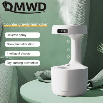  DMWD USB Umidificador Anti Gravidade Tecnologia de Ar Vaporizador de Aromaterapia Difusor de óleos Essenciais Fabricante de Neblina Elétrico, Purificador de 800ml