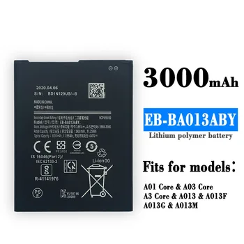  Original-Bateria de Substituição EB-BA013ABY Para Samsung Galaxy A01 A03 A03 Núcleo A013F A013G A013M Telefone Pilhas de 3000mAh Com Ferramentas de