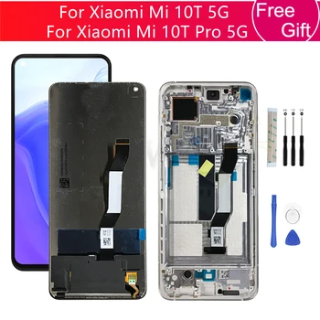  Para Xiaomi Mi 10T 5G Tela LCD Touch screen Digitalizador Assembly Para o Xiaomi mi 10t Pro 5g Lcd de Substituição de Peças 6.67