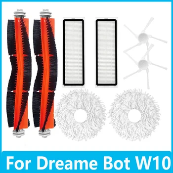  Para Dreame Bot W10 Pro Varrendo Robô Aspirador De Pó Principal Escova Lateral Filtro Hepa Lavável Mop Pano De Substituição, Acessórios