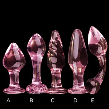  Erótico De Cristal De Vidro Pyrex Vibrador Bola Cordão Falso Pênis Plug Anal Brinquedos Sexuais Para As Mulheres Os Homens A Próstata Massager Masturbação