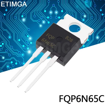  10PCS/LOT FQP6N65C FQP6N65 A-220 Transistor 6A 650V 6N65C