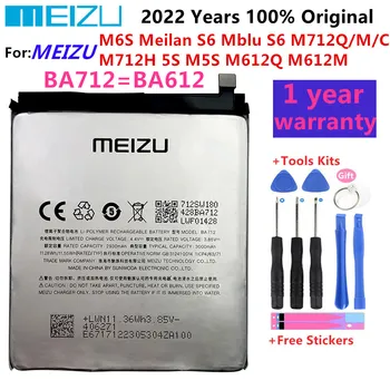  Novo 100% Original Bateria Meizu M6s S6 M712C M71M M71Q M712H Telefone BA712 5S M5S M612Q M612H BA612 3000mAh