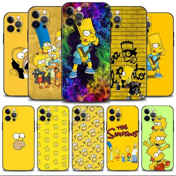  Saco Macio Para o iPhone da Apple 12 13 Pro Max 14 XR 7 X XS 11 8 Plus 6S SE2 SE2022 SE 5 ANOS 5 6 Ise Coque de desenhos animados Simpsons Menino Homens