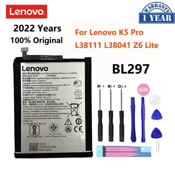 100% Original 4050mAh BL297 Bateria Para Lenovo K5 Pro L38111 L38041 Z6 Lite Telemóvel de Substituição de Baterias Bateria