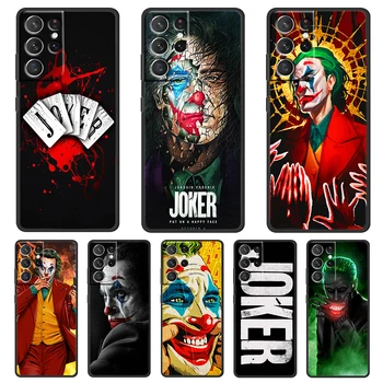 DC Suicídio Esquadrão Joker Filme Case Para Samsung Galaxy S22 S20 S21 FE Ultra Plus S10 S9 S8 5G Preto Macio da Tampa do Telefone Coque Núcleo
