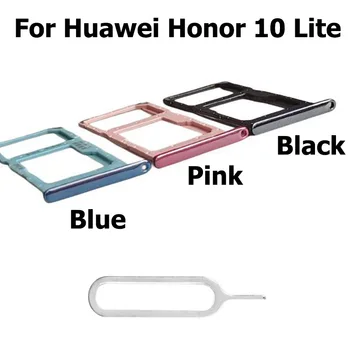  SD Micro SD Titular Para o Huawei Honor 10 Lite Bandeja do Cartão Sim Conector de Contentor de Peças de Reparo