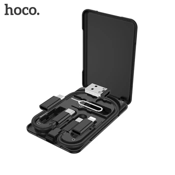  HOCO 4in1 Cabo do Carregador USB Tipo rápido de c cabo de carregamento Micro usb para Tipo C para o Relâmpago e o titular do telefone Para o iPhone 12 11