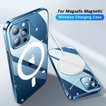  Para Magsafe Magnético de Carregamento sem Fio Para o iPhone 11 12 13 Pro MAX mini XR XS MAX X 7 8 Plus SE de 2020 cobre Acessórios