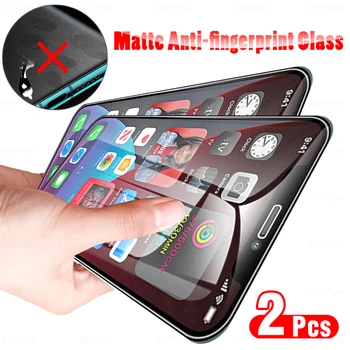  2 Pcs Fosco Anti-impressão digital de Vidro de Protetor de Tela Para o Iphone 12 13 11 Mini Pro Max X XR XS 6 7 8 Plus de Proteção Temperado Filme