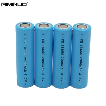  AIMIHUO 18650 3,7 V 2000mAh bateria de Li-ion Bateria Recarregável Para Lanterna do Farol Lanterna 3,7 V 18650 batery litio DIY Células