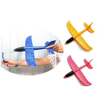  35CM EPP Mão de Espuma Jogue o Avião de Borracha da Banda de Ejeção do Exterior Lançamento de Asa de Avião de Presente Brinquedos Interessantes Para Crianças Jogo