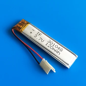  301048 3,7 V 120mAh de Polímero de lítio de Lipo bateria de íon recarregável personalizado atacado FCC ROHS do CE MSDS para MP3, bluetooth, fone de ouvido