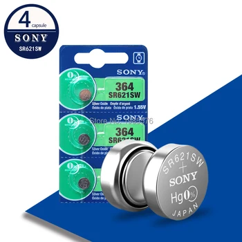  4Pc Para Sony 621 Bateria de Relógio AG1 LR621 sr621sw 364A 1,5 V LR60 de Óxido de Prata Célula de Bateria Para o Relógio Calculadora Eletrônica