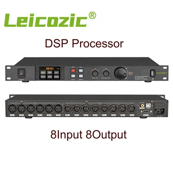  Leicozic 8 In8Out de 32 bits Processador DSP Digital Profissional Procesador De Áudio USB WIFI 7Band EQ Ecrã do Equalizador Palpável