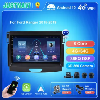  JUSTNAVI QT5 LTE Para a Ford Ranger 2015-2019 auto-Rádio WIFI 4G Navi GPS, Leitor Multimídia CarPlay Auto Estéreo SEM 2din Autoradio 9'
