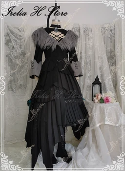  Irelia H Loja feitos/tamanho FF14 Cosplay Y'shtola Rhul Cosplay Traje Scion Feiticeira Manto de Halloween Manto Negro Vestido