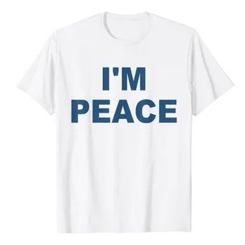  Eu Venho Em Paz eu sou a Paz Engraçado Ditos Citação de Correspondência de Casais T-Shirt Letras Impressas Tee Gráfico Tops Estética, Roupas de Presentes