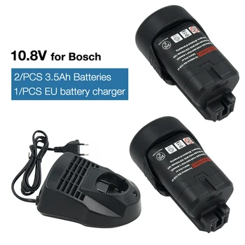  bateria e carregador) 10.8 V 3500mAh Bateria do Li-íon para a Bosch BAT411 BAT412 BAT413 BAT414 OGE GSR DE 10,8-2-LI e AL1115CV Carregador