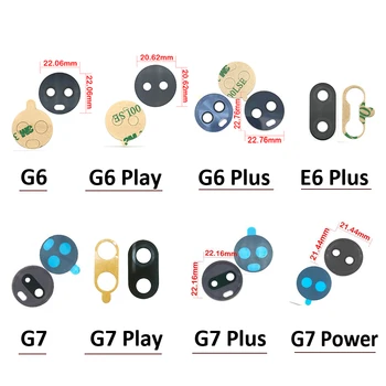  10pcs de Volta Câmera Traseira Lente de Vidro Para Moto G5 G6 G7 G8 E7 E6 Jogar Mais Poder E6s com Adheisve Adesivo