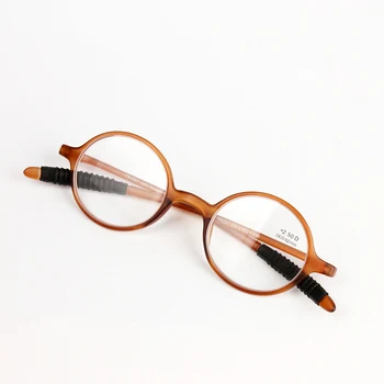  Marca Mulheres Retro Rodada de Leitura Óculos de Homens, Óculos para Presbiopia Ultraleve Flexível Lupa TR90 de Dioptria Óculos de Leitura