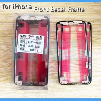  10Pcs de Qualidade Superior ORI Para iPhone Xs X 12 11 Pro Máximo de 12 Mini Moldura do painel Frontal Com Fita Adesiva LCD Meio da Substituição do Quadro de