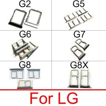  Bandeja de Cartão SIM Para LG G2 G5 G6 G7 G8 G8X SIM Leitor de Cartão Sim da Bandeja da Ranhura do cartão Sim Peças de Reposição