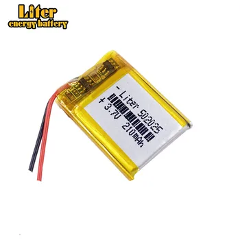  3.7 V bateria de polímero de lítio 052025 502025 210mah MP3 MP4 MP5 bateria recarregável