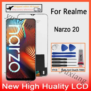  Original Para Realme Narzo 20 RMX2193 Display LCD Digitador da Tela de Toque LCD Com Moldura de Substituição