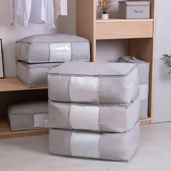  luluhut Não-Tecido colcha de saco de armazenamento de edredon cobertura de armazenamento debaixo da cama de armazenamento de caixas de armazenamento de colcha closet cobertor organizador