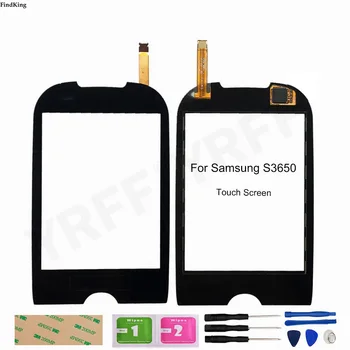  S3650 Touch Screen Para Samsung Galaxy GT-S3650 S3650 S3650C Digitador da Tela de Toque Frontal de Vidro da Lente do Sensor do Painel