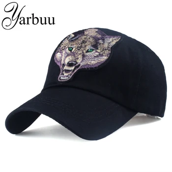  [YARBUU]boné de Beisebol com o Lobo rotulagem snapback chapéu de Algodão Casual caps para os homens nova moda de verão de tampa de cor preta hip hop caps