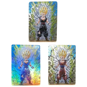  3pcs/set Dragon Ball Z Super Saiyajin Son Gohan Batalha de Heróis Cartão de Ultra Instinto Goku Coleção de jogos de Cartas