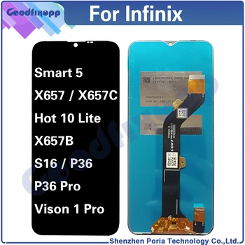  Para Infinix Inteligente 5 X657 X657C / Quente 10 Lite X657B S16 P36 Pro vison 1 pro 10Lite Tela LCD Touch screen Digitalizador Assembly